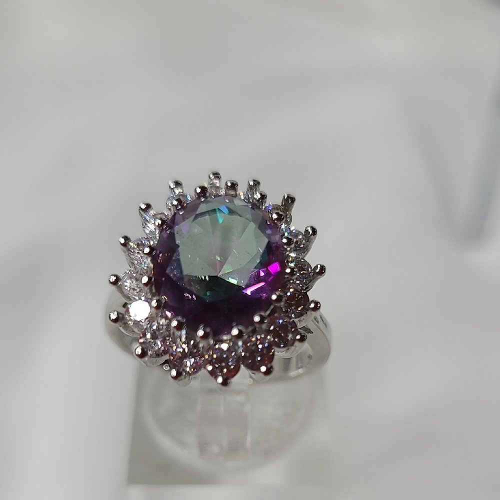 Mystic Topaz Sterling Silver Ring